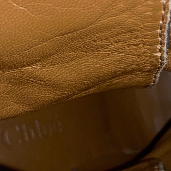 Chloe gray leather heel boots biker 36-6 slip on Italy under knee cowboy Western - Picture 9 of 9